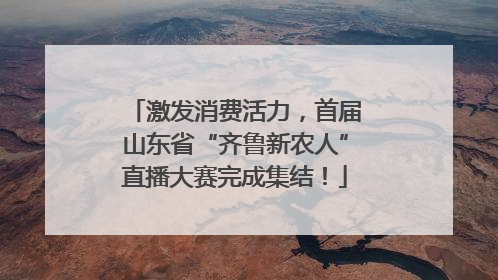 激发消费活力，首届山东省“齐鲁新农人”直播大赛完成集结！
