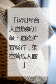 汉阳琴台大道焕新升级：道路扩容畅行，架空管线入廊