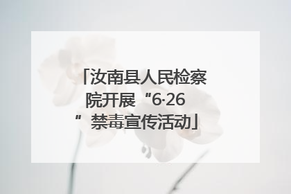 汝南县人民检察院开展“6·26”禁毒宣传活动