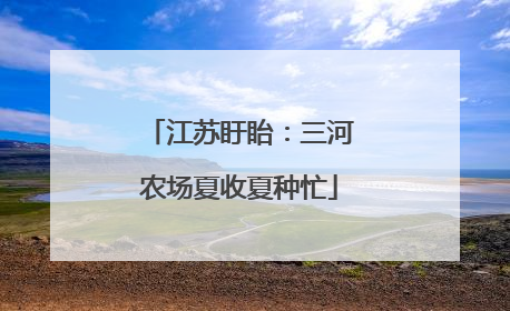 江苏盱眙：三河农场夏收夏种忙