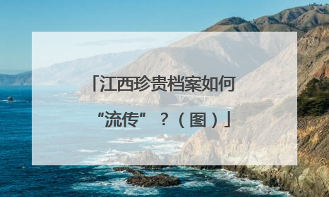 江西珍贵档案如何“流传”？（图）