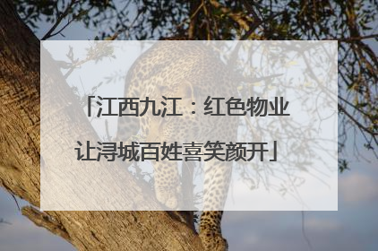 江西九江：红色物业让浔城百姓喜笑颜开