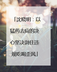 沈晓明：以猛药去疴的决心坚决刹住违规吃喝歪风