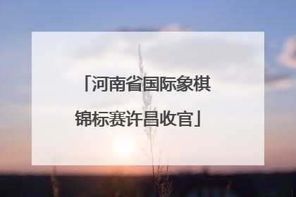 河南省国际象棋锦标赛许昌收官
