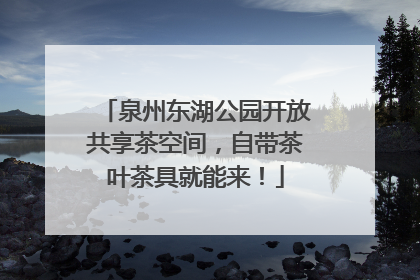 泉州东湖公园开放共享茶空间，自带茶叶茶具就能来！