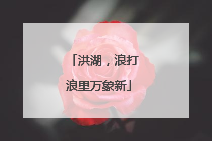洪湖，浪打浪里万象新