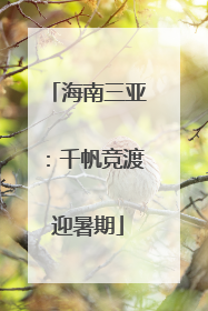 海南三亚：千帆竞渡迎暑期