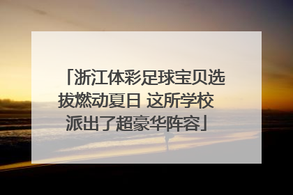 浙江体彩足球宝贝选拔燃动夏日 这所学校派出了超豪华阵容