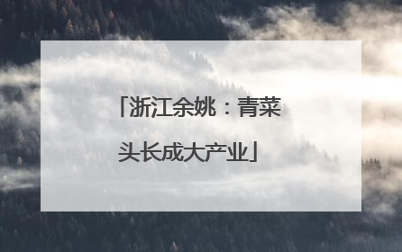 浙江余姚：青菜头长成大产业