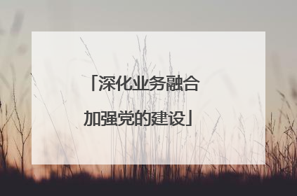 深化业务融合 加强党的建设
