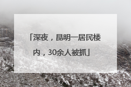 深夜，昆明一居民楼内，30余人被抓