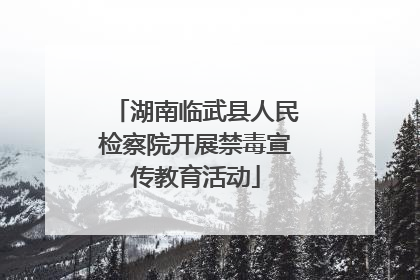 湖南临武县人民检察院开展禁毒宣传教育活动