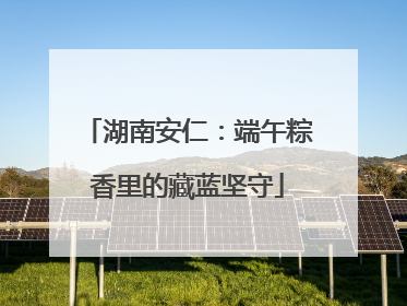 湖南安仁：端午粽香里的藏蓝坚守