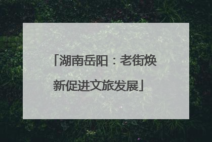 湖南岳阳：老街焕新促进文旅发展