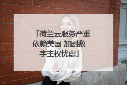 荷兰云服务严重依赖美国 加剧数字主权忧虑