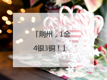 荆州，1金4银3铜！