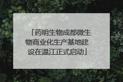 药明生物成都微生物商业化生产基地建设在温江正式启动