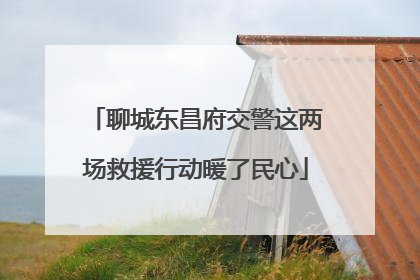 聊城东昌府交警这两场救援行动暖了民心