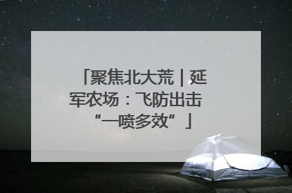 聚焦北大荒｜延军农场：飞防出击 “一喷多效”