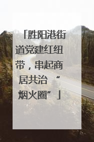 胜阳港街道党建红纽带，串起商居共治 “烟火圈”