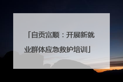 自贡富顺：开展新就业群体应急救护培训
