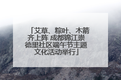 艾草、粽叶、木箭齐上阵 成都锦江崇德里社区端午节主题文化活动举行