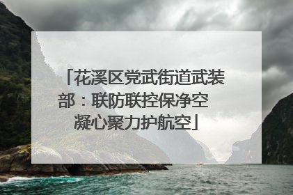 花溪区党武街道武装部：联防联控保净空 凝心聚力护航空