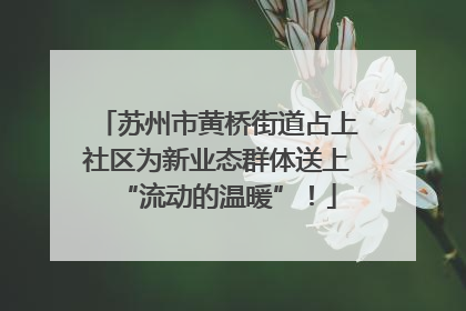 苏州市黄桥街道占上社区为新业态群体送上“流动的温暖”！