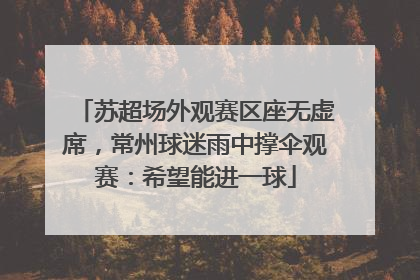苏超场外观赛区座无虚席，常州球迷雨中撑伞观赛：希望能进一球