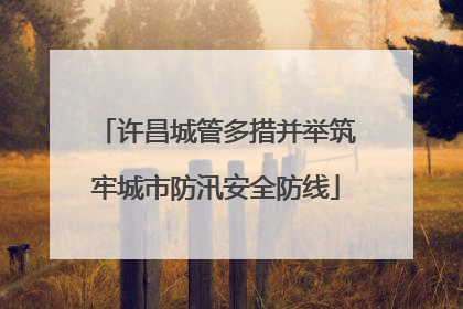 许昌城管多措并举筑牢城市防汛安全防线