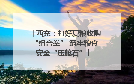 西充：打好夏粮收购“组合拳” 筑牢粮食安全“压舱石”