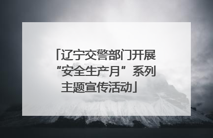 辽宁交警部门开展“安全生产月”系列主题宣传活动