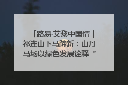 路易·艾黎中国情｜祁连山下马蹄新：山丹马场以绿色发展诠释“两山”理论实践