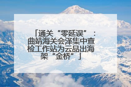 通关“零延误”：曲靖海关会泽集中查检工作站为云品出海架“金桥”