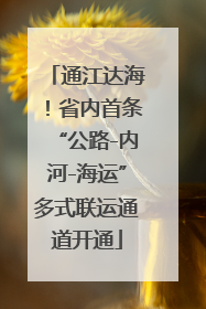通江达海!省内首条“公路-内河-海运”多式联运通道开通