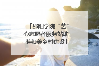 邵阳学院“艺”心志愿者服务站助推和美乡村建设