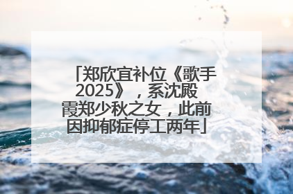 郑欣宜补位《歌手2025》，系沈殿霞郑少秋之女，此前因抑郁症停工两年