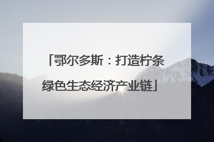 鄂尔多斯：打造柠条绿色生态经济产业链