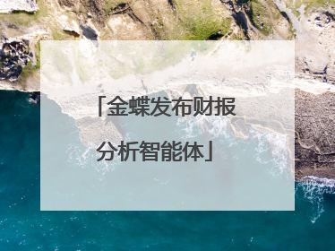 金蝶发布财报分析智能体
