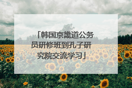韩国京畿道公务员研修班到孔子研究院交流学习