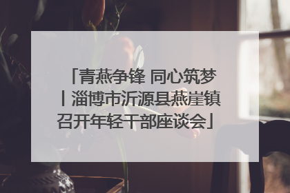 青燕争锋 同心筑梦丨淄博市沂源县燕崖镇召开年轻干部座谈会