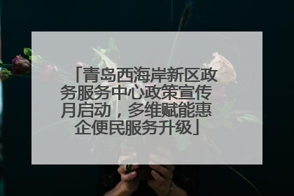 青岛西海岸新区政务服务中心政策宣传月启动，多维赋能惠企便民服务升级
