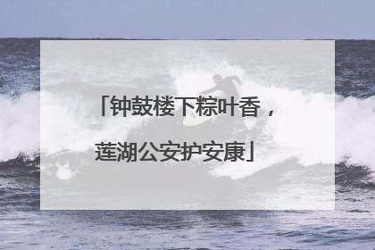 钟鼓楼下粽叶香，莲湖公安护安康