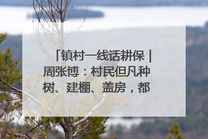 镇村一线话耕保｜周张博：村民但凡种树、建棚、盖房，都要向街道报批