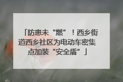 防患未“燃”！西乡街道西乡社区为电动车密集点加装“安全盾”