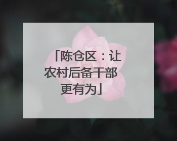 陈仓区：让农村后备干部更有为