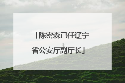 陈密森已任辽宁省公安厅副厅长