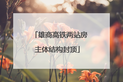 雄商高铁两站房主体结构封顶