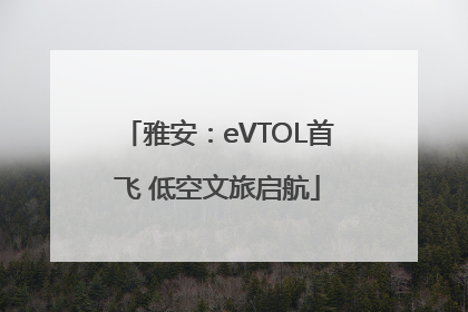 雅安：eVTOL首飞 低空文旅启航
