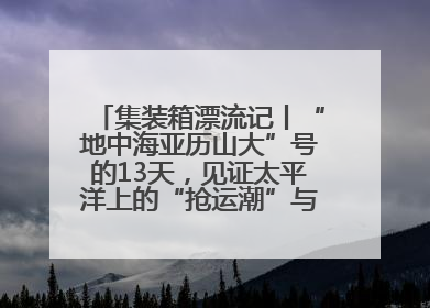 集装箱漂流记丨“地中海亚历山大”号的13天，见证太平洋上的“抢运潮”与“过剩潮”